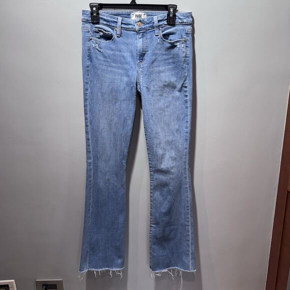 Paige Manhattan Bootcut Raw Hem Jeans Size 28- READ DESCRIPTION! - Picture 1 of 7